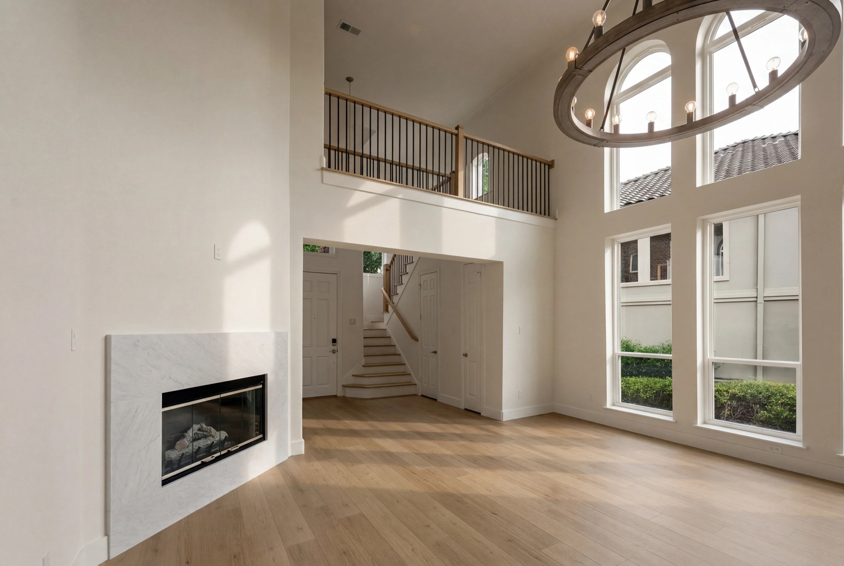 Living room fireplace