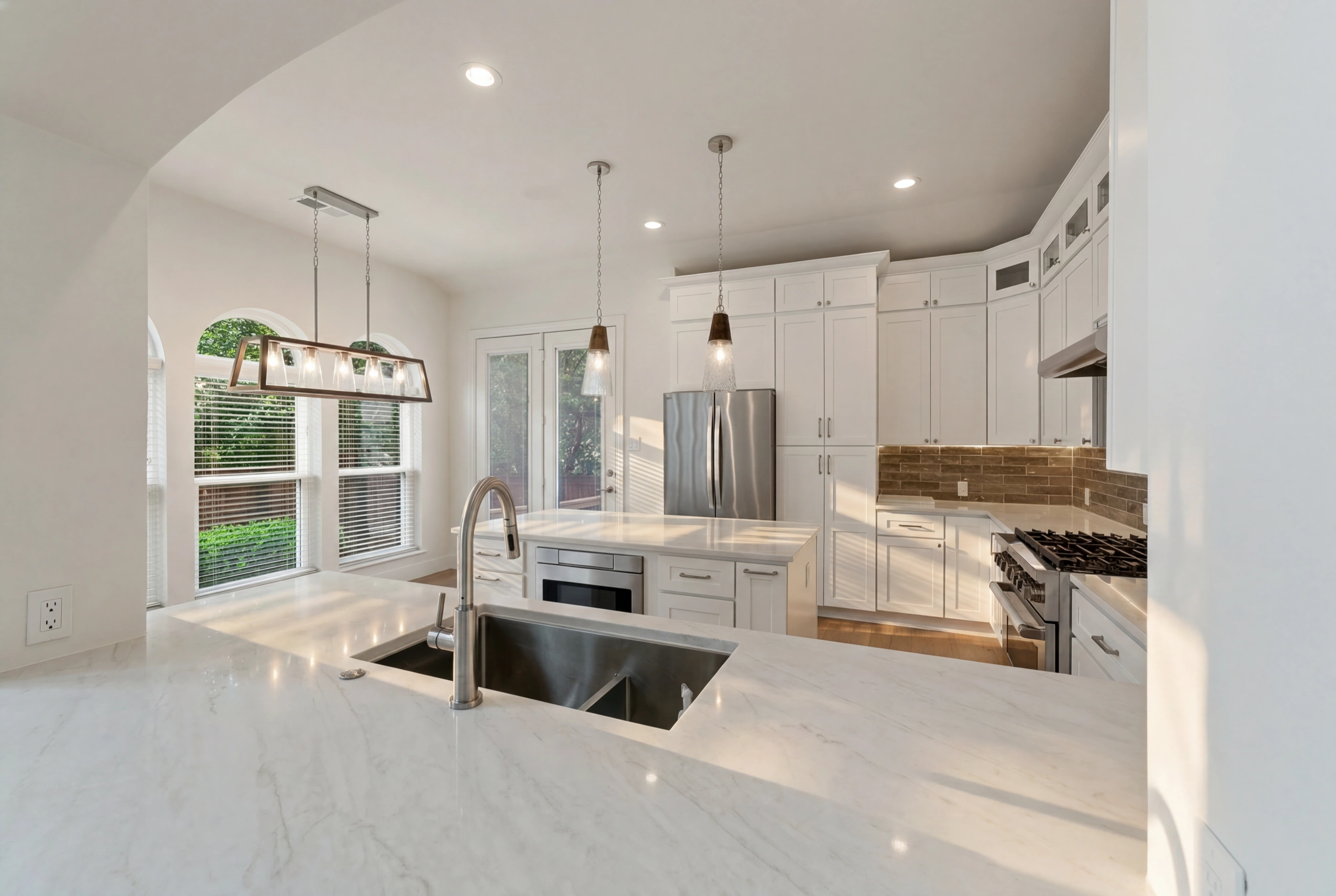 Kitchen counters and sink