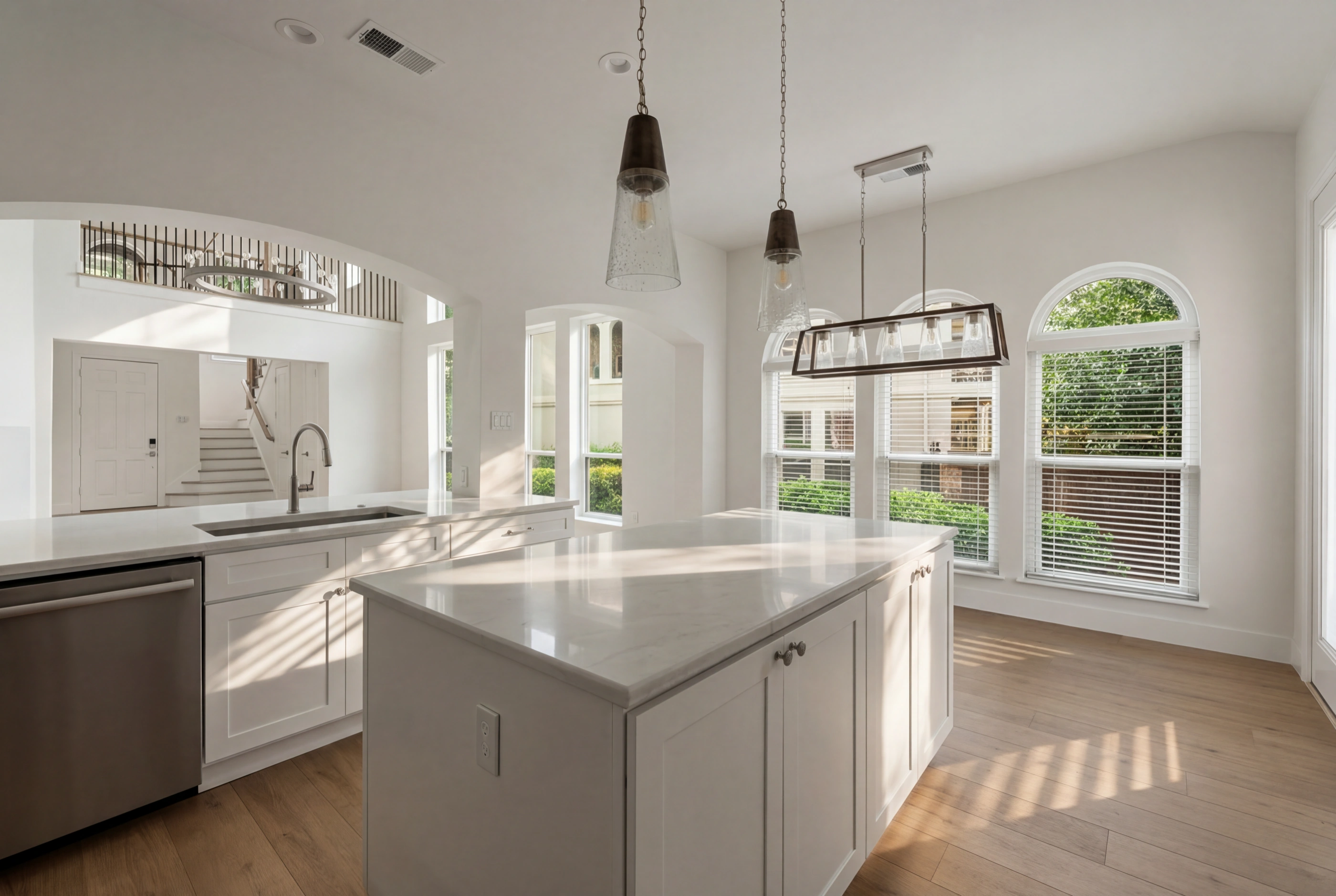 Kitchen island alternate view