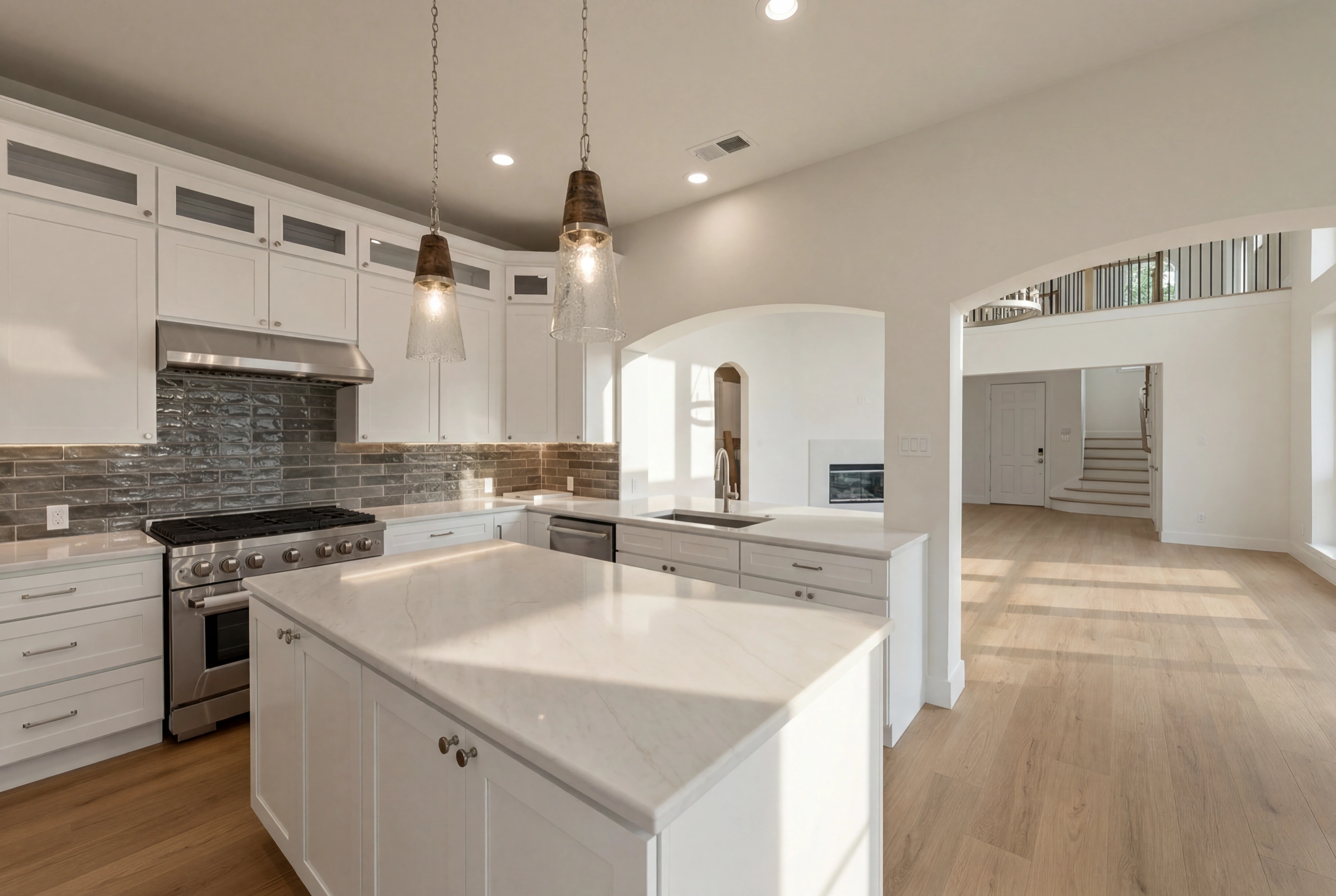 Renovated kitchen with island