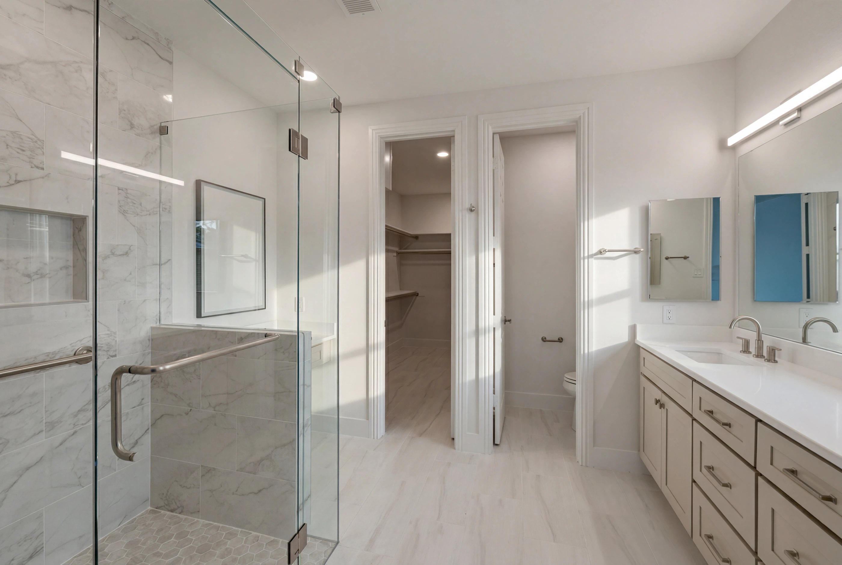 Renovated primary bathroom